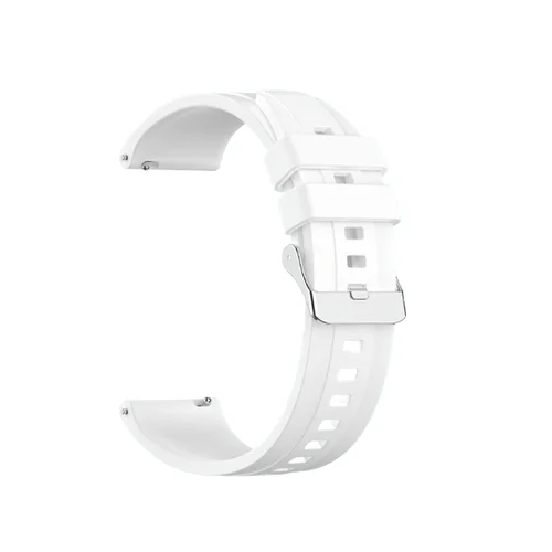 Okosóra szíj - Samsung Galaxy Watch6 / Watch6 Classic - világoskék szilikon szíj ( - fehér szilikon szíj (szíj szélesség: 20 mm)