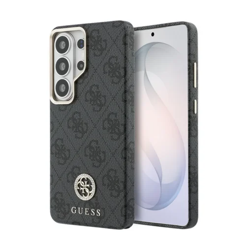 Telefontok Samsung Galaxy S26 Ultra - Guess 4G Strass Logo Gold - fekete mintás MagSafe kompatibilis hátlap tok