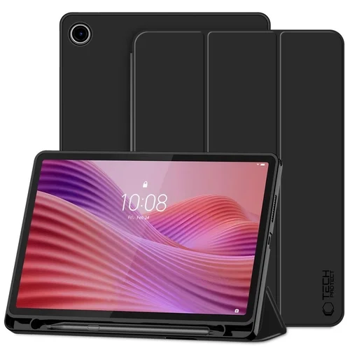 Tablettok Lenovo Tab 10,1 coll (TB-311FU, TB-311XU) - fekete smart case tablet tok, ceruza tartóval
