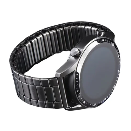 Okosóra szíj - Xiaomi Watch S4 / Watch S4 Sport - fekete rugalmas fém szíj (22 mm)