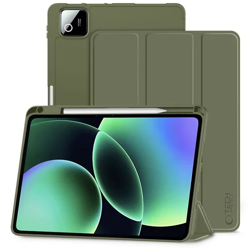 Tablettok XIAOMI PAD 7 / PAD 7 PRO (11,2 coll) - fenyő zöld smart case tablet tok, ceruza tartóval