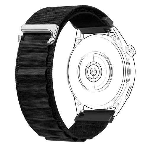 Okosóra szíj - Huawei Watch GT 5 (46 mm) - fekete szövet szíj (22 mm)