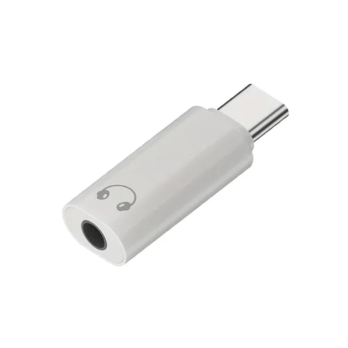 Adapter: TC-0008 - Type-C (USB-C) - Jack (3,5mm) adapter, fehér