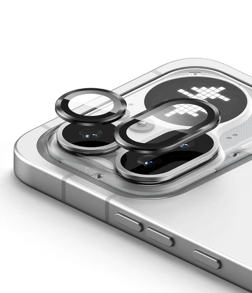 Üvegfólia Nothing Phone (4a) Pro - RINGKE kamera üvegfólia fekete kerettel (2 szett)