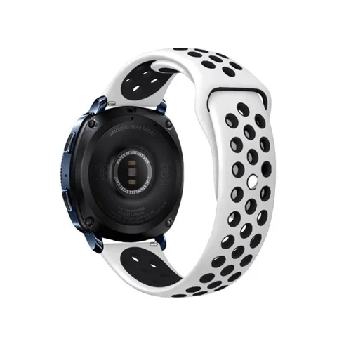Okosóra szíj - Samsung Galaxy Watch 3 (45 mm) - Tactical fehér/fekete szilikon szíj (22 mm)