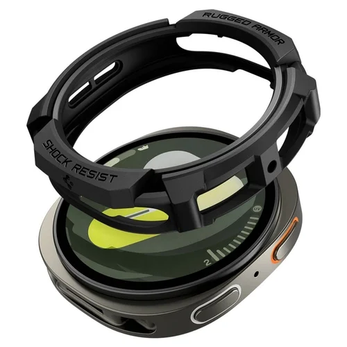 Okosóra védő tok - Samsung Galaxy Watch 8 (40 mm) - SPIGEN Rugged Armor matt fekete szilikon