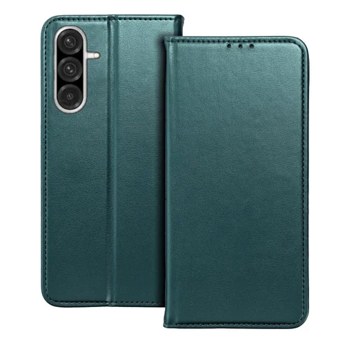 Telefontok Samsung Galaxy S26 FE - Smart Magnetic zöld szilikon keretes mágneses könyvtok