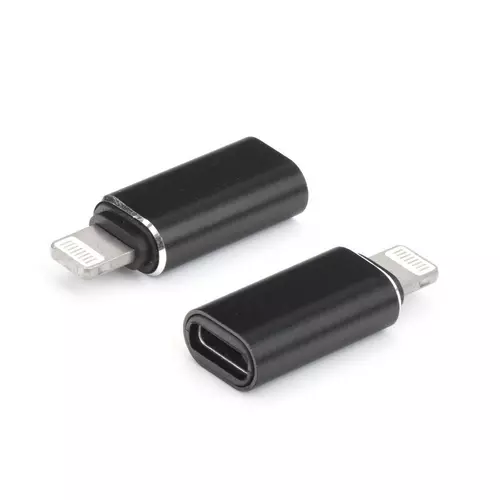 Type-C - Lightning iPhone OTG adapter fekete