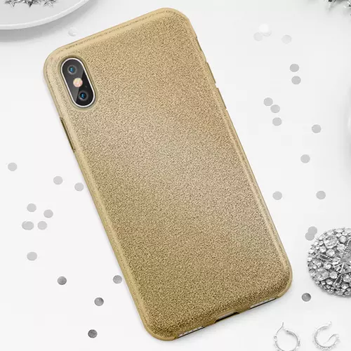 Samsung J4 2018 Telefontok - Glitter szilikon tok arany