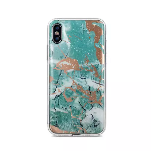 Samsung J4+ (J4 Plus) 2018  Telefontok - Zöld Marmur tok