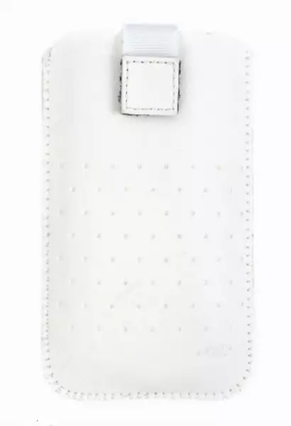 5,5 col Telefontok - fehér tépőzáras-kihúzós tok (145x70x14)