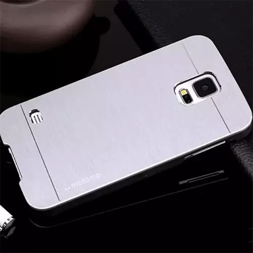 Telefontok Samsung Galaxy S5  - Motomo telefon tok ezüst