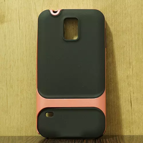 Samsung Galaxy S5  Telefontok - Műanyag/szilikon tok rózsaszín-fekete