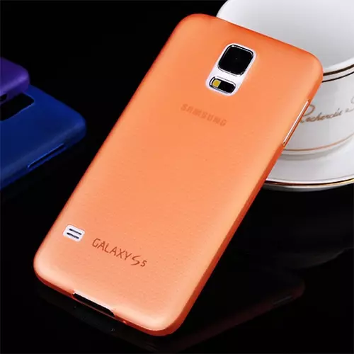 Samsung Galaxy S5 mini Telefontok - ultravékony műanyag tok narancssárga