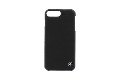 BMW Kemény Tok Dombornyomott Hatszögletű iPhone 7 Plus / 8 Plus telefontok - Fekete (3700740396766)