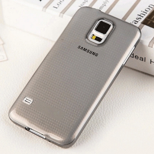 Samsung Galaxy S5 mini  Telefontok - ultravékony átlátszó szilikon tok fekete