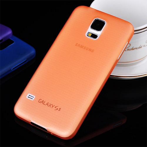Samsung Galaxy S5 mini Telefontok - ultravékony műanyag tok narancssárga
