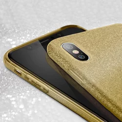 Samsung J4 2018 Telefontok - Glitter szilikon tok arany-3
