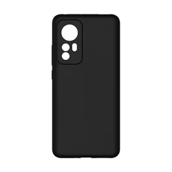Xiaomi 12 Lite Telefontok - fekete szilikon hátlap tok-1