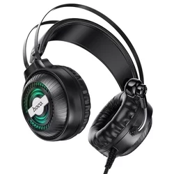 HOCO W101 - fekete fejhallgató mikrofonnal (vezetékes: 2xJack) - Headset-3