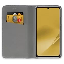 Xiaomi 12 Lite Telefontok - piros mágneses szilikon keretes könyvtok-1