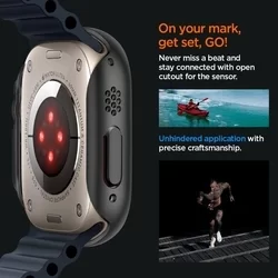 Okosóra védő tok - APPLE WATCH ULTRA 1 / 2 (49 MM) - SPIGEN THIN FIT fekete szilikon védőtok-7