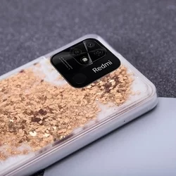 Xiaomi Poco C40 Telefontok - arany folyékony csillámos hátlap tok-3