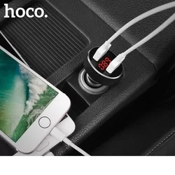 HOCO Z26 Autós töltő - fekete 2xUSB szivartöltőfej 2,1A, LED jelzővel-2