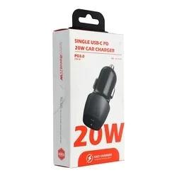 CC281 Autós töltő - Type-C (USB-C) autós gyorstöltő, fekete, 20W-4