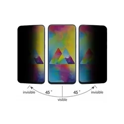 Üvegfólia Samsung Galaxy M12 - betekintésvédő üvegfólia fekete kerettel-1