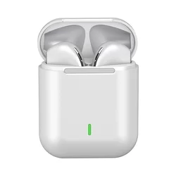 TWS J18 Headset - fehér bluetooth headset, töltő tokkal-1