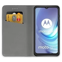 Motorola Moto G50 Telefontok - kék mágneses szilikon keretes könyvtok-1