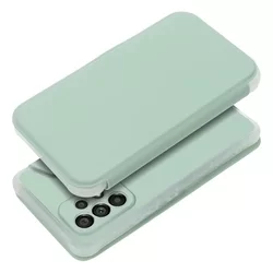 Samsung Galaxy A13 (A135F / A137F) Telefontok - Piano világoszöld könyvtok, áttetsző ütésálló szilikon kerettel-1