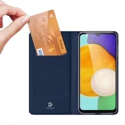 Samsung Galaxy A14 5G Telefontok - Dux Ducis kék flipcover tok-5