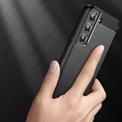 Samsung Galaxy S23 Telefontok - CARBON fekete szilikon tok-4