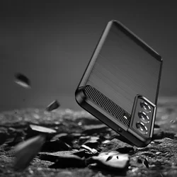 Samsung Galaxy S23 Telefontok - CARBON fekete szilikon tok-7