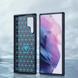 Samsung Galaxy S23 Ultra Telefontok - CARBON kék szilikon tok-5