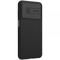 Samsung Galaxy M23 5G Telefontok - Nillkin csúsztatható kameravédős fekete hátlap tok-1