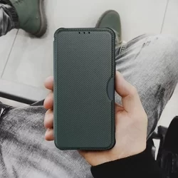 Samsung Galaxy S23 Telefontok - Forcell Razor - zöld mágneses, ütésálló szilikon keretes könyvtok-4