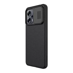 Xiaomi Poco X4 GT 5G Telefontok - Nillkin csúsztatható kameravédős fekete hátlap tok-1