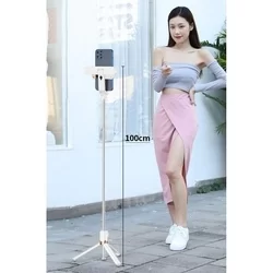 STAND XT-06S Selfie bot - fehér, bluetooth távirányítós, tripoddá alakítható selfie bot LED világítással-6