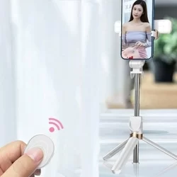 STAND XT-06S Selfie bot - fehér, bluetooth távirányítós, tripoddá alakítható selfie bot LED világítással-7