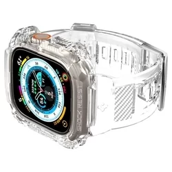 Okosóra szíj+keret - APPLE WATCH ULTRA 1 / 2 (49 MM) okosóra tok + szíj - SPIGEN RUGGED ARMOR ”PRO” CRYSTAL CLEAR-9