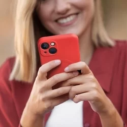 iPhone 7 / 8 Telefontok- MagSafe kompatibilis piros szilikon tok-5