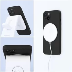 iPhone 7 / 8 Telefontok- MagSafe kompatibilis fekete szilikon tok-2