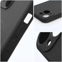 iPhone 7 / 8 Telefontok- MagSafe kompatibilis fekete szilikon tok-4