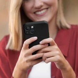 iPhone SE 2020 Telefontok- MagSafe kompatibilis fekete szilikon tok-5