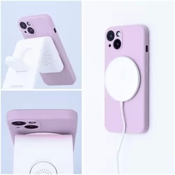 iPhone 7 / 8 Telefontok- MagSafe kompatibilis pink szilikon tok-1