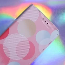 Oppo A17 Telefontok - Smart Trendy Coloured Circular - mágneses szilikon keretes könyvtok-4