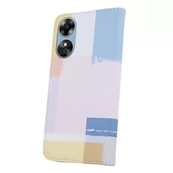 Oppo A17 Telefontok - Smart Trendy Coloured Square - mágneses szilikon keretes könyvtok-2
